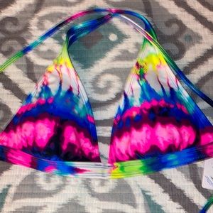 NWT o’rageous tie dye bikini top size M